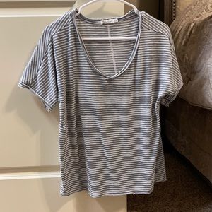 Striped, worn, low neck top!